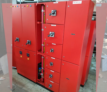 Fire fighting pump panel